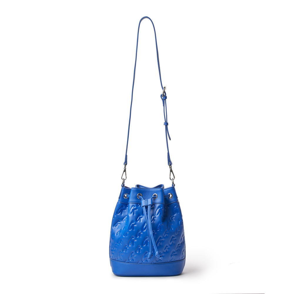 Medium Drawstring Bucket Bag - Blue