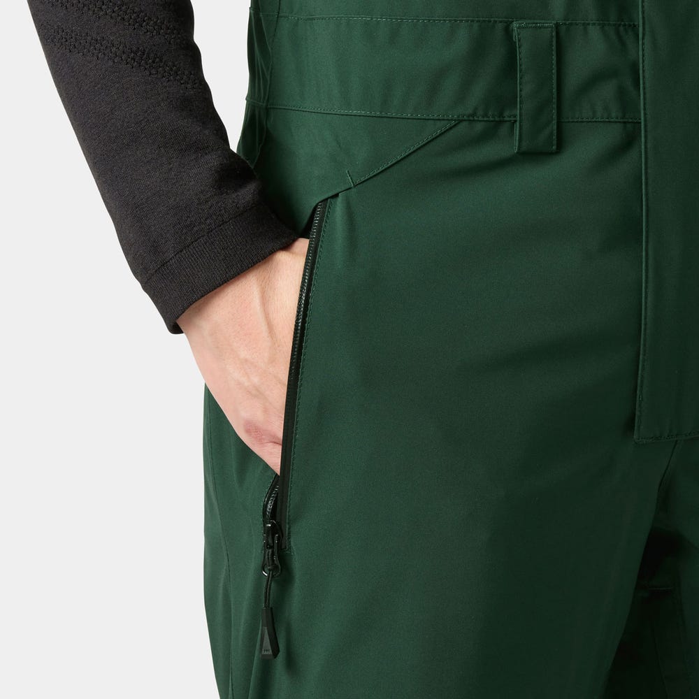 Men's Insulated Ski Bib Pants - Green