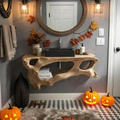 Mid-Century Solid Wood Bathroom Vanity