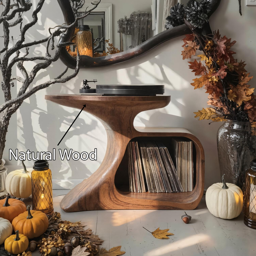 Mid-Century Wooden Record Stand