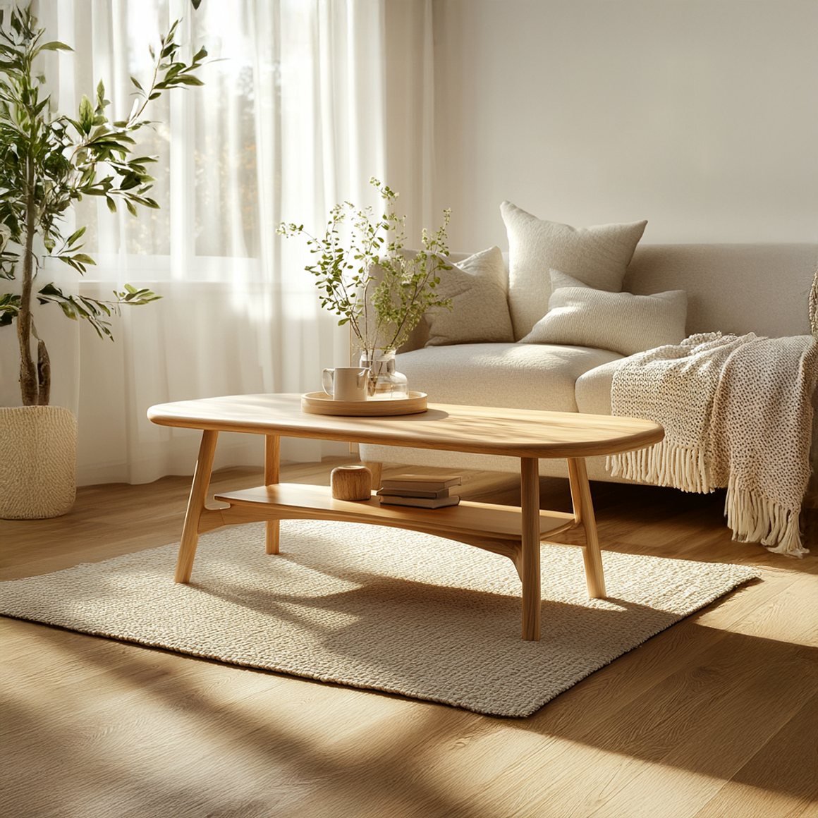 Scandinavian Soft Edge Coffee Table