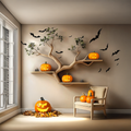 Rustic Wooden Tree Shelf