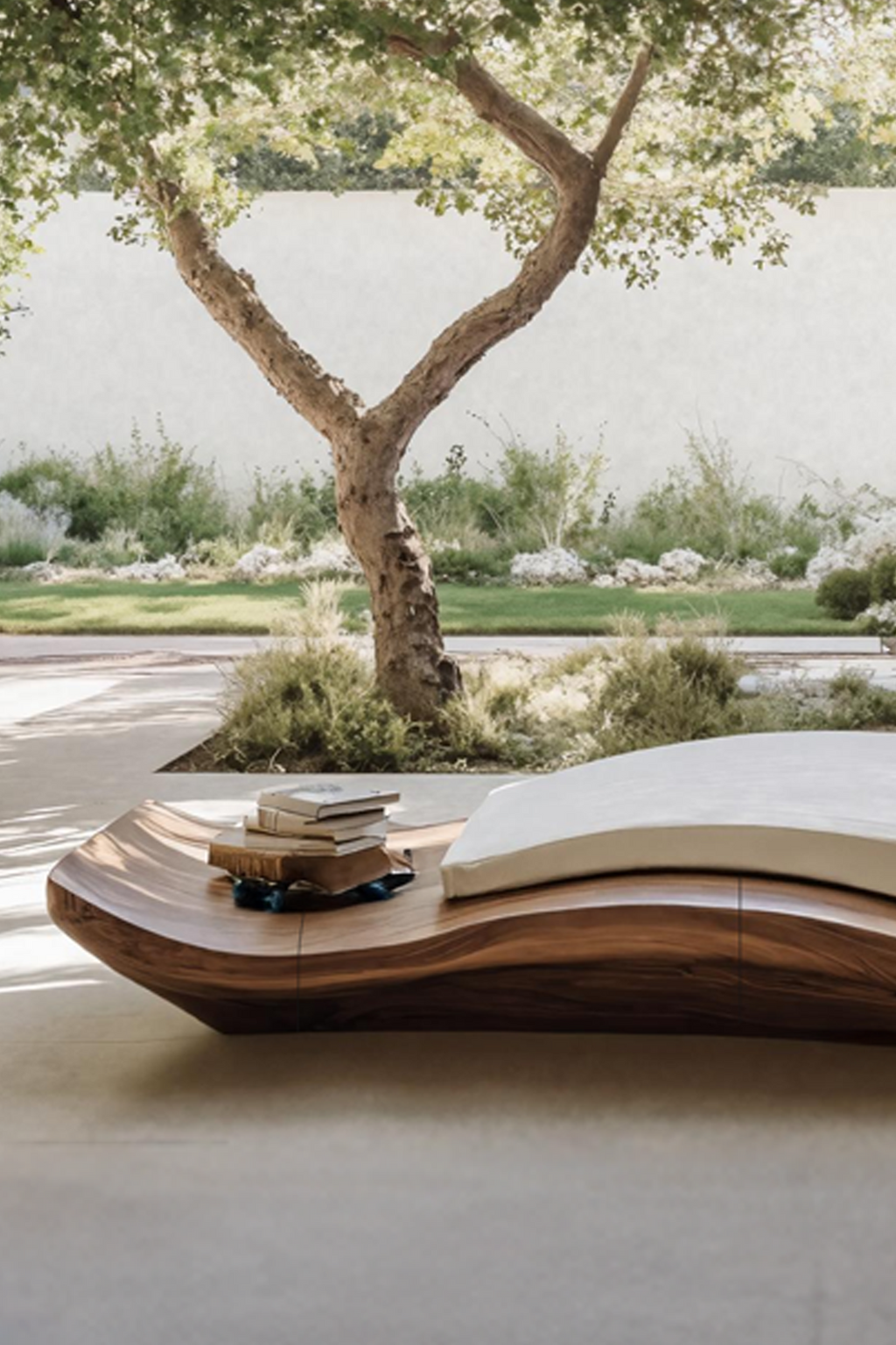 Mid Century Solid Wood Garden Daybed For Bedroom Decor