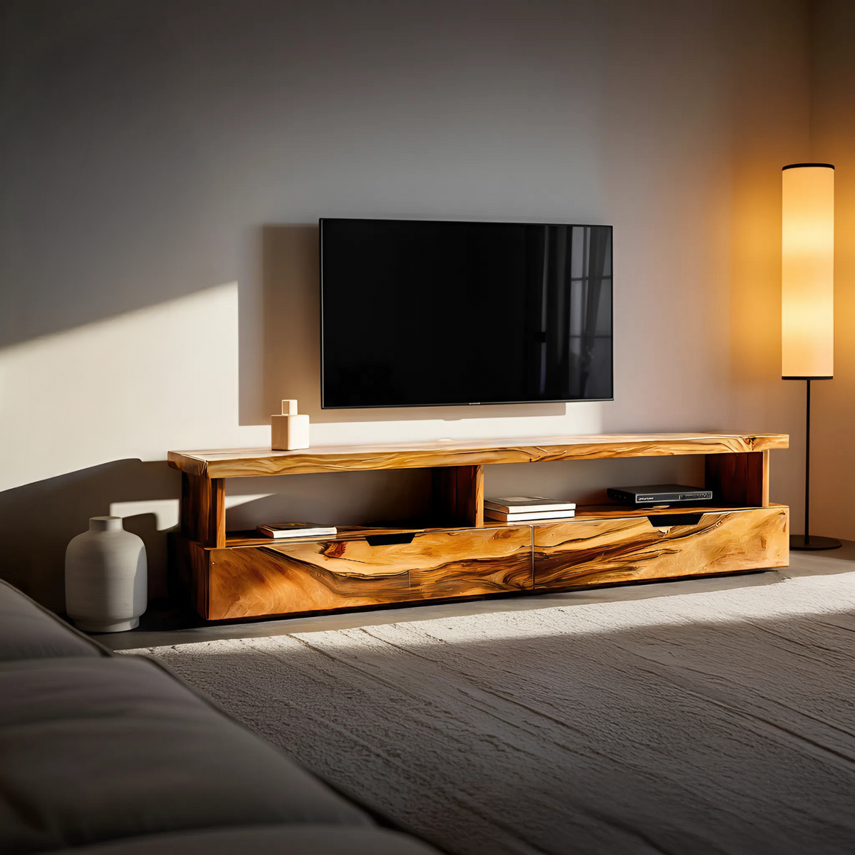 Minimalist TV Stand With Functional Design For Living