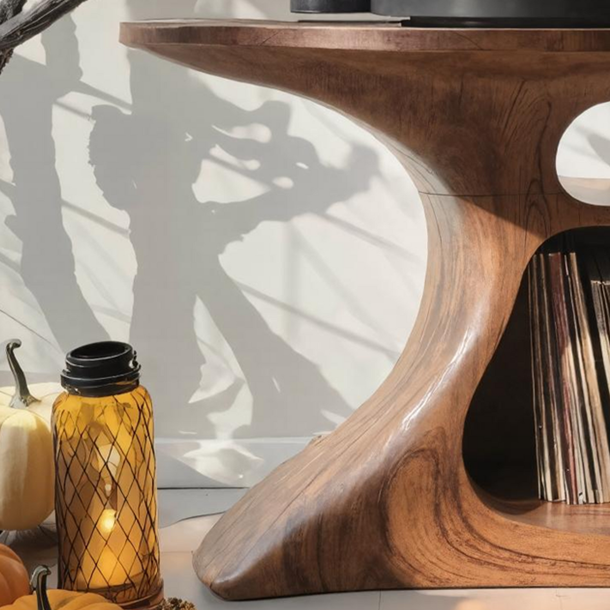 Mid-Century Wooden Record Stand
