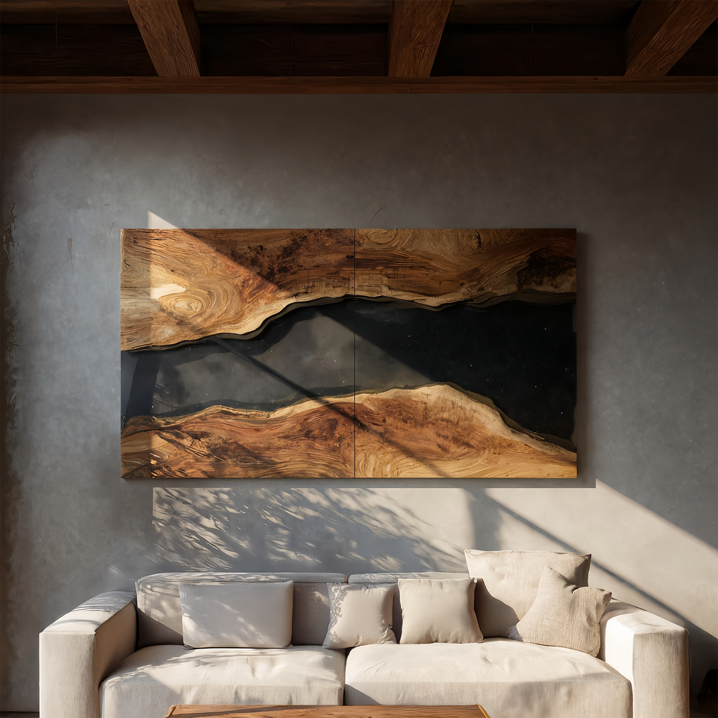 Farmhouse Solid Wood Wall Sculpture For Living Room