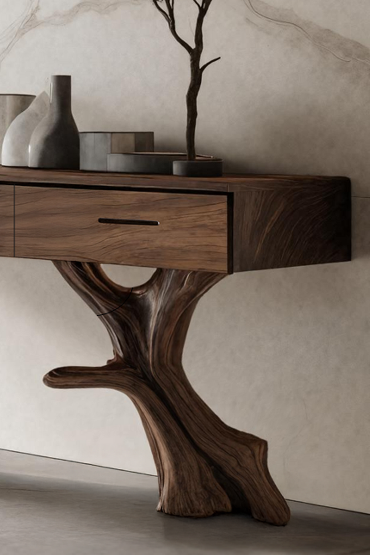 Farmhouse Solid Wood Dressing Table For Bedroom